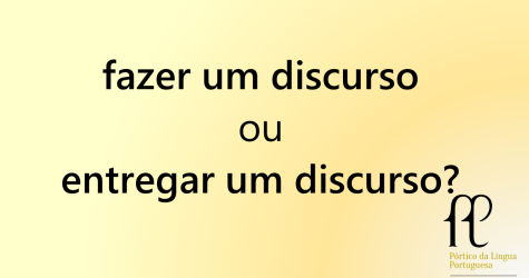 fazer um discurso ou