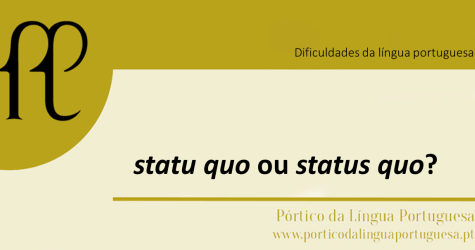 statu quo ou status quo?